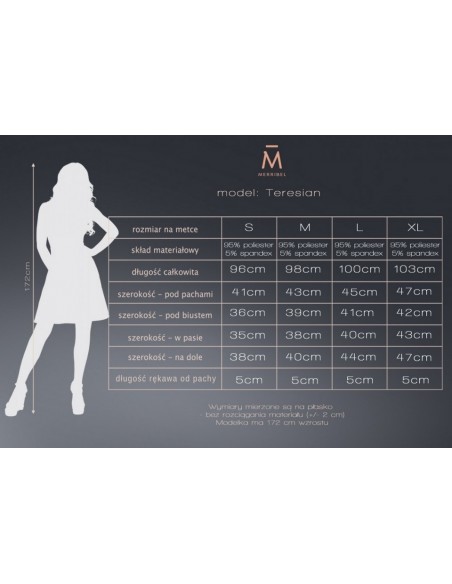 Teresian dress women's mini with short sleeve mocca, Merribel 1712