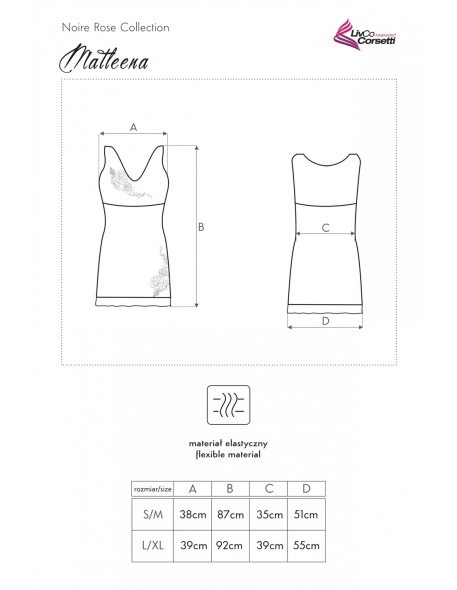 Matleena koszulka nocna czarna, Livia Corsetti...