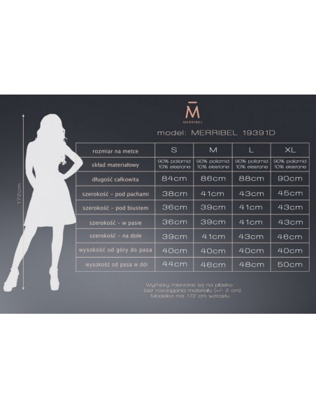 Sukienka damska mini bez rękawów czarno-różowa, Merribel 19391d