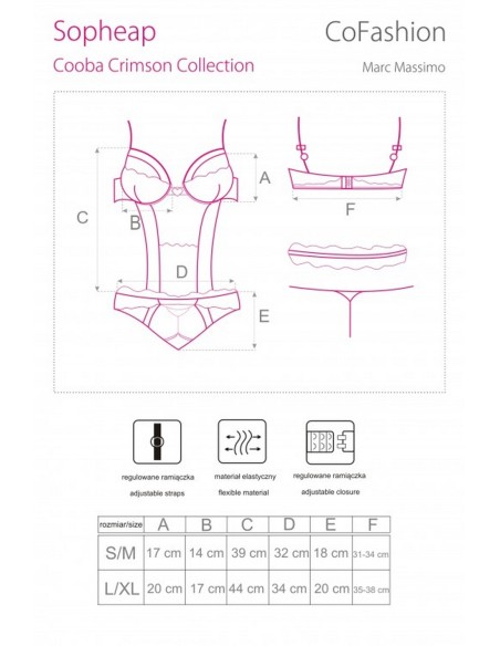 Body koronkowe czarne Sopheap Cofashion CF 90392 