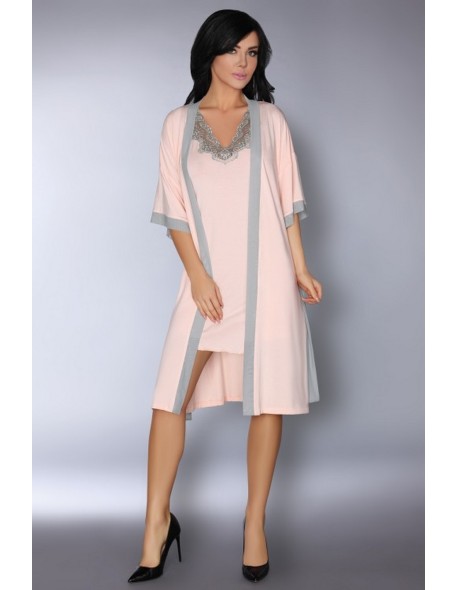 Aoidea szlafrok damski z krótkim rękawem, Livia...