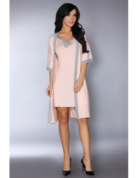 Aoidea szlafrok damski z krótkim rękawem, Livia Corsetti lc 90375 