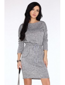Breshey dress women's with long sleeve grey, Merribel 1724
