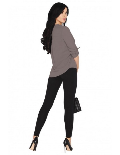 Cayley blouse women's with long sleeve mocca,...