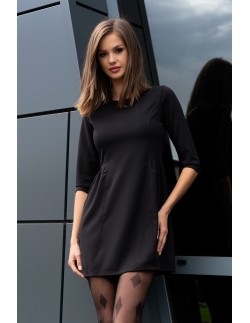 Kayceen dress women's mini with 3/4 sleeve black,...