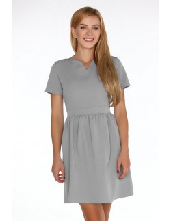 Marelna dress women's short sleeve flared bottom grey,...