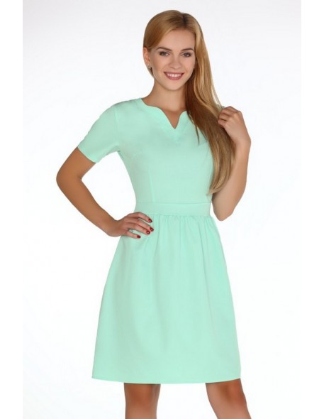 Marelna dress women's short sleeve flared bottom mint, Merribel