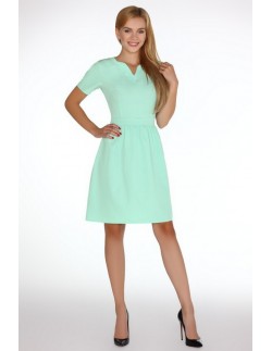 Marelna dress women's short sleeve flared bottom mint,... 2