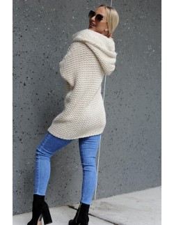 Dalena kardigan ladies' with hood beige, Merribel 2