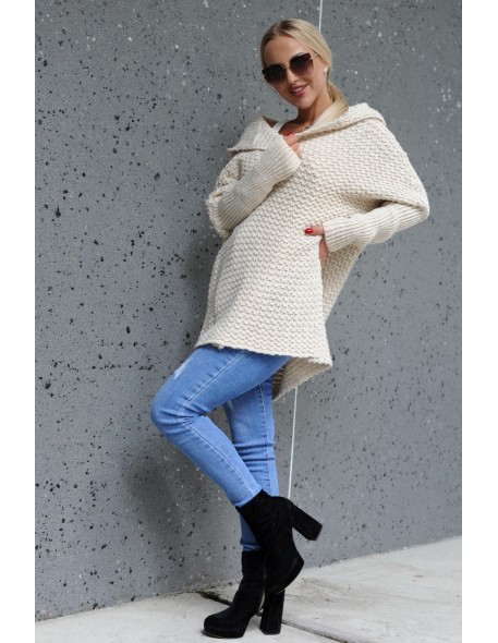 Dalena kardigan ladies' with hood beige, Merribel