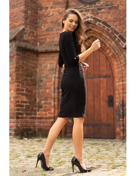 AeRoma dress women's pencil skirt with buttons black, Merribel 85200