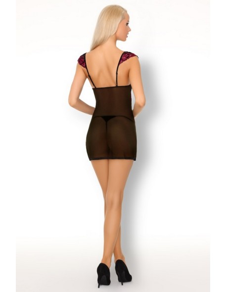 Casarann t-shirt night with thongs black, Livia...