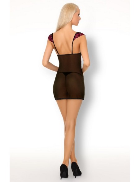 Casarann t-shirt night with thongs black, Livia Corsetti lc 99186