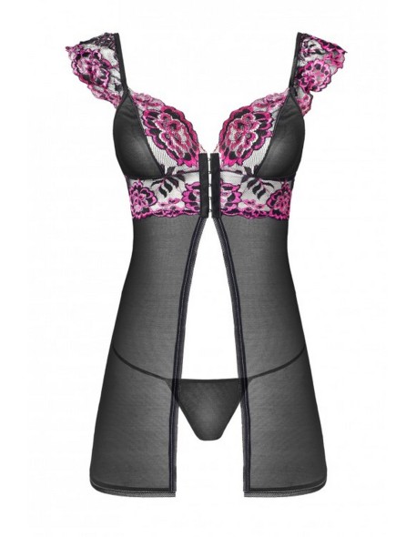 Casarann t-shirt night with thongs black, Livia...