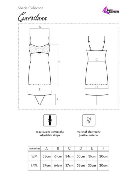 Gavrilann t-shirt night with thongs black,...