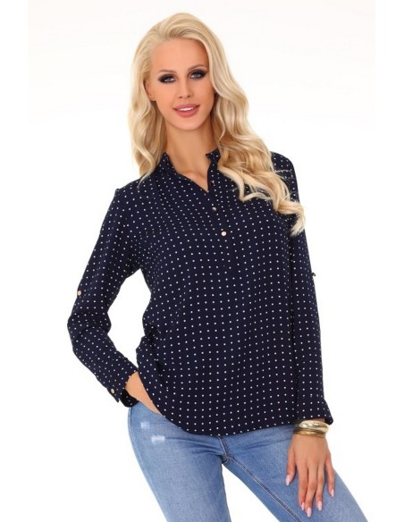 Herenui blouse women's polka dots with long sleeve, Merribel 85295