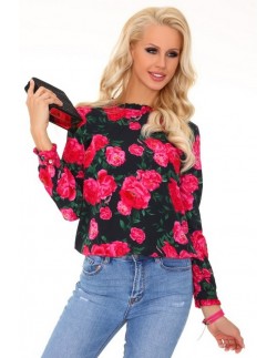 Naille blouse women's with long sleeve floral pattern,...