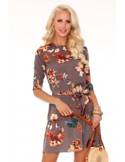 Idele sukienka damska wiązanaw pasie rękawy 3/4, Merribel...