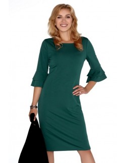 Keretemin dress women's midi sleeves with falbanami...