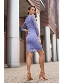 Dress women's mini koronkowa long sleeves blue, Merribel... 2