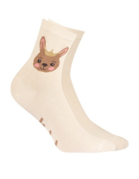 Skarpetki dziewczęce wzorowane 11-15 lat, Wola