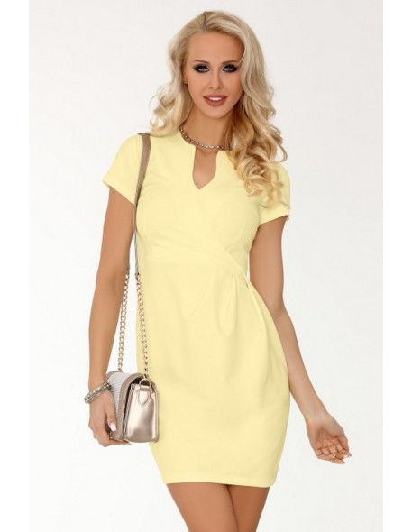 Matiria dress women's with short sleeve yellow, Merribel