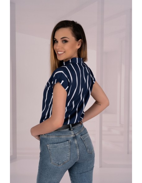 Ouranila bluzka damska bez rękawów granatowa v,...