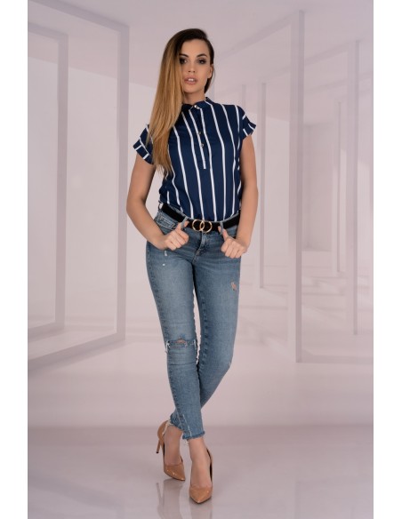 Ouranila bluzka damska bez rękawów granatowa v, Merribel 85411