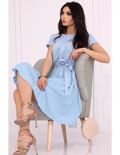 Medesia dress women's midi wiązana in waist...