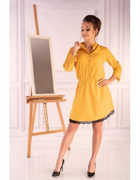 Jentyna dress women's with rękawami 3/4 yellow,...