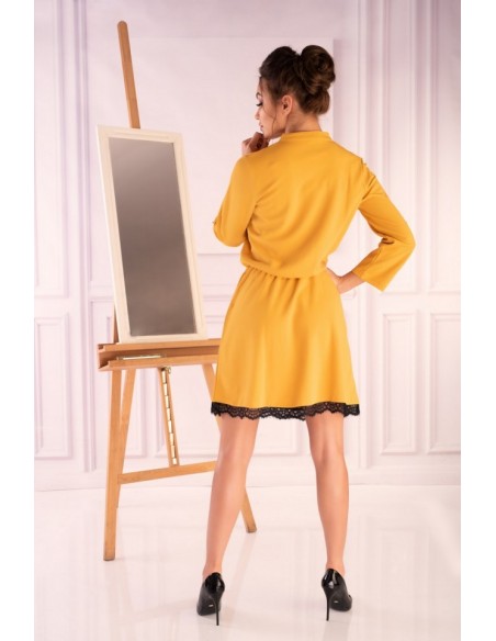 Jentyna dress women's with rękawami 3/4 yellow, Merribel 85605