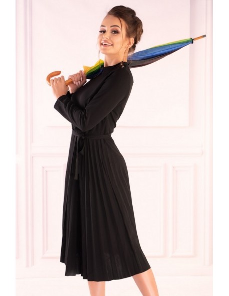 Hamien dress women's long sleeves pleated...