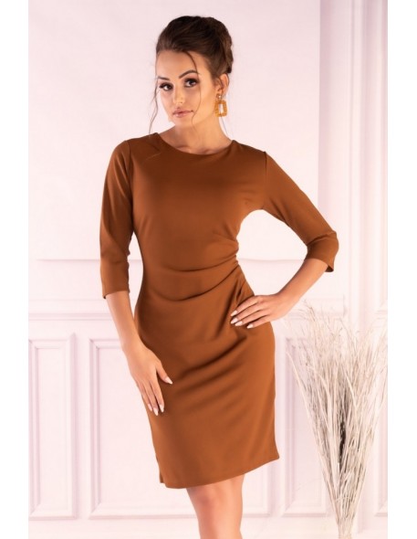 Shanyan dress women's with 3/4 sleeve camel, Merribel