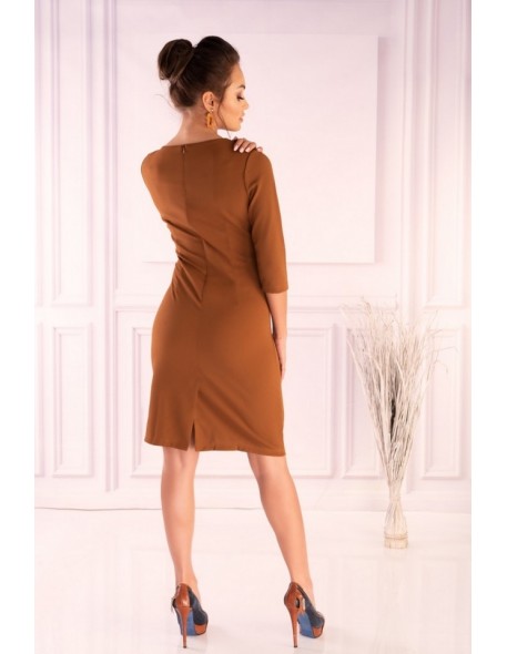 Shanyan dress women's with 3/4 sleeve camel,...