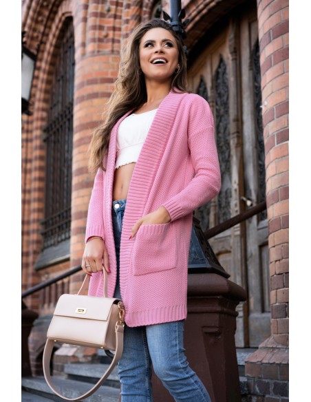 Kandilla kardigan ladies' with long sleeve pink, Merribel