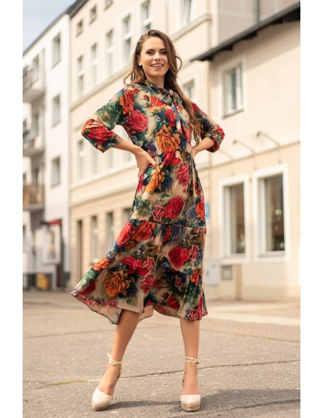 Mionate sukienka damska długa z długim rękawem,...