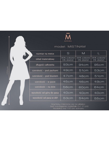 Mistinam sukienka damska w kwiaty z długim rękawem, Merribel d77