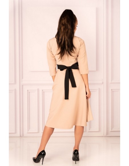 Miramen dress women's midi with 3/4 sleeve camel, Merribel