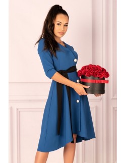 Miramen dress women's midi with 3/4 sleeve blue, Merribel