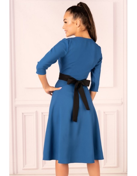 Miramen sukienka damska midi z rękawem 3/4...