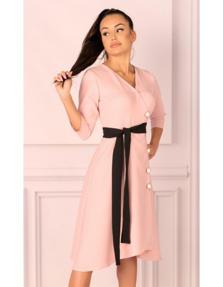 Miramen sukienka damska midi z rękawem 3/4...