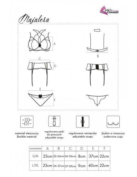 Majalesa set bra + pas + thongs, Cofashion lc 90526