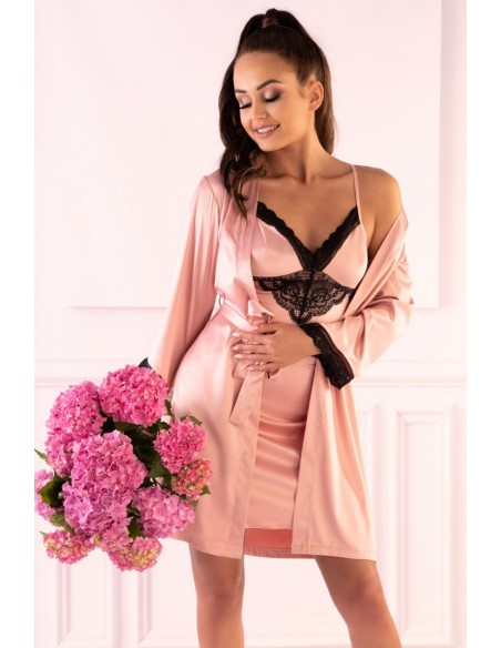 Ariladyen bathrobe satin ladies' pink, Livia Corsetti lc 90568