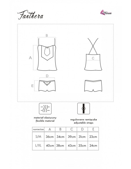 Fanthera set satin t-shirt + shorts, Livia Corsetti lc 90561