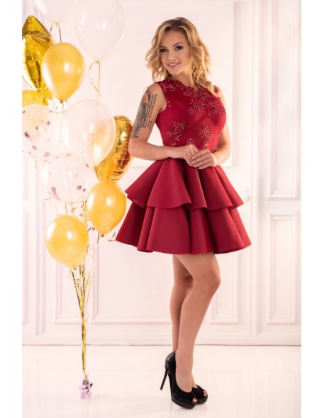 Karieela sukienka damska mini z falbanami...