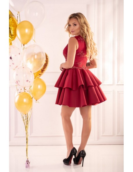 Karieela dress women's mini with falbanami red,...