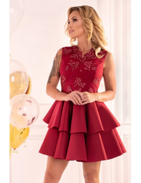 Karieela sukienka damska mini z falbanami...