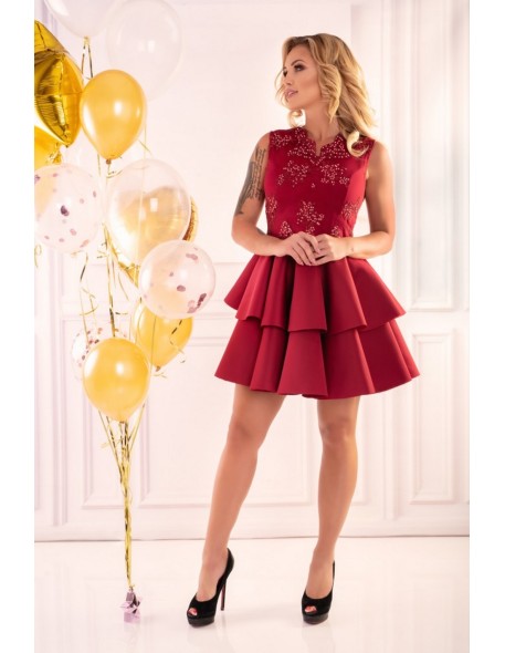 Karieela sukienka damska mini z falbanami...