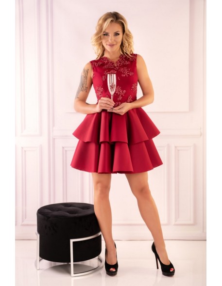 Karieela dress women's mini with falbanami red,...