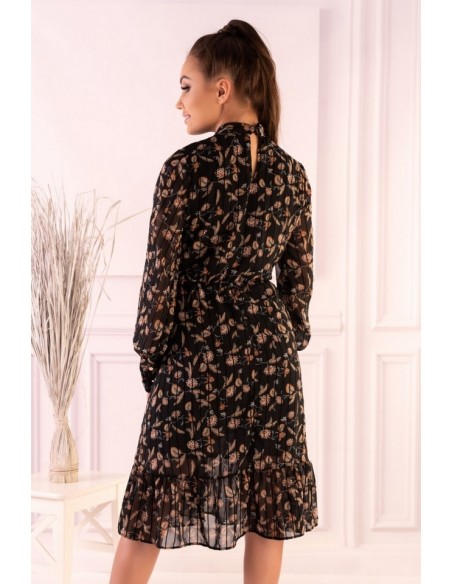 Lolaylam dress women's midi with patterns long sleeves, Merribel f19-d66